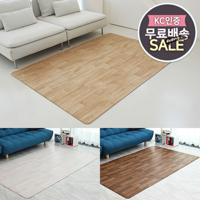 [250빅사이즈출시]충무총판직영/충무홈리빙 우드 PVC 거실 침실 층간소음방지 냉기차단 강아지 놀이방 방수 주방 발매트 장판매트, 01.우드WOOD