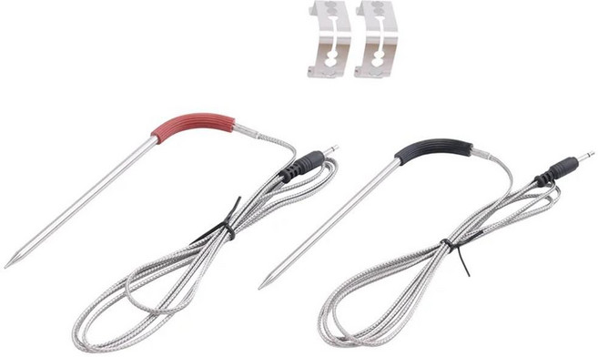 웨버 그릴 스모커용 교체 고기 프로브 클립 액세서리가 온도 팩, 1개, 1. Silver