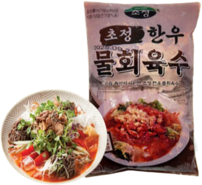 [아이스박스 무료] 초정 한우 물회육수 400gx5봉, 400g, 1개