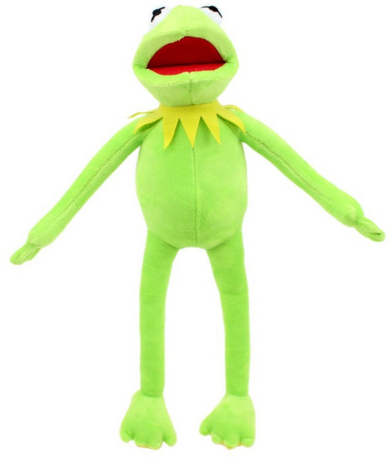 애니메이션 커밋 개구리 재미 있은 카와이 봉제 인형 손 Schoolbag 귀여운 플러시 장난감 Ventriloquist 를위한 성능 소품, 40cm D, 1개