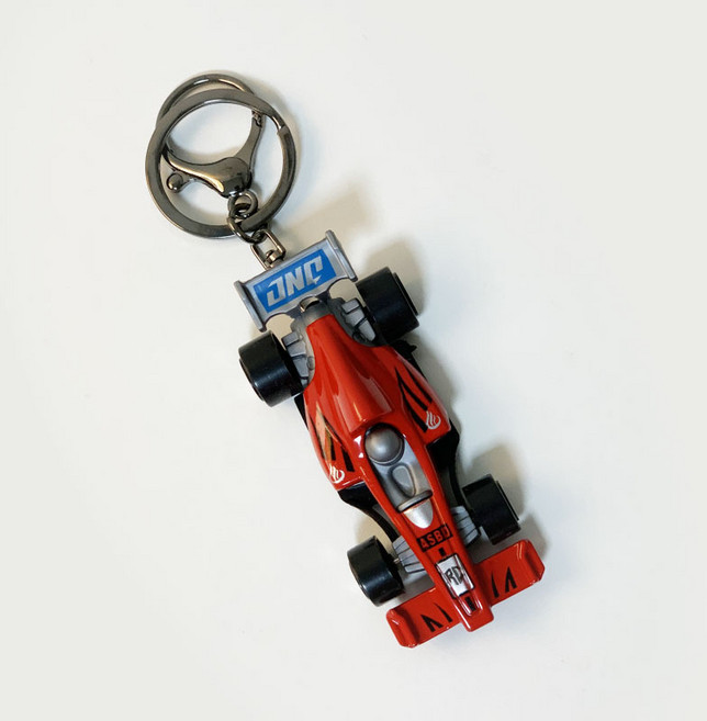 리빙릿 F1 자동차 키링 포뮬러 펜던트 레이싱 카 열쇠고리, 레드, 1개