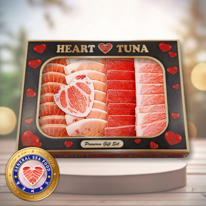 냉동 참치회 참다랑어 가마도로 배꼽살 적신 황새치 다랑어 뱃살 슬라이스 하트참치8번 400g, 1개