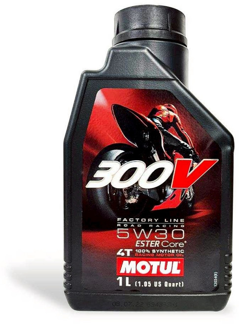 MOTUL 300V 酯類全合成機車潤滑油 5W30 1L, 1個