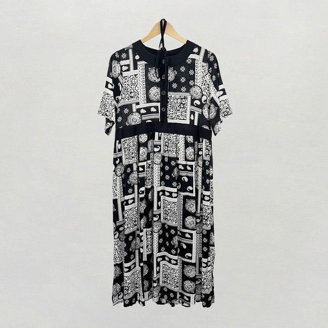 [디아미뇽] 에스닉 페이즐리 플레어 롱원피스