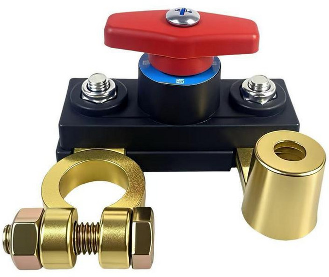 無品牌 汽車電瓶智能遙控斷電開關, 1個, 浩特凸合金斷電開關