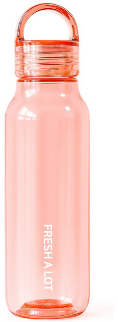 프레쉬어랏 트라이탄 핸들캡 에어 보틀, 핑크, 650ml, 1개