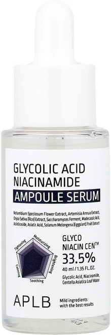 APLB 글리콜산 나이아신아마이드 앰플 세럼 40ml (1.35 fl oz) APB-68404 - 쿠팡