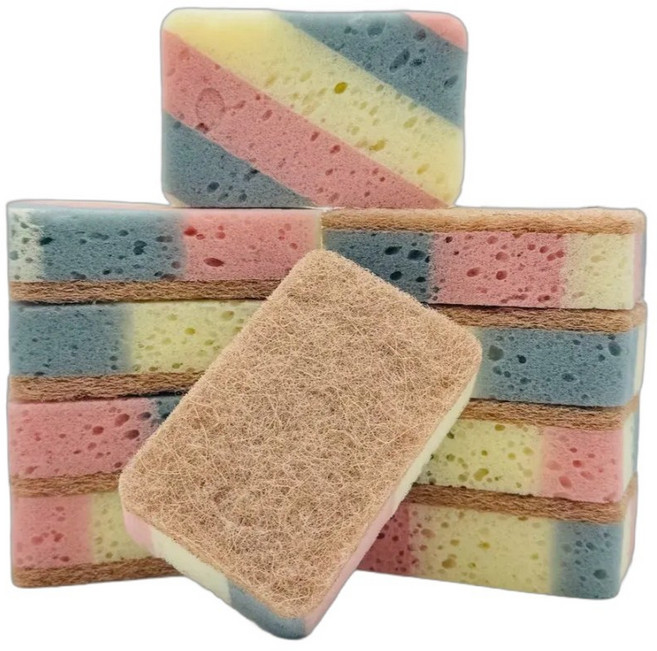 소브홀릭 무흠집 양면 주방 수세미 펄프 설거지용, 10개, 1개입