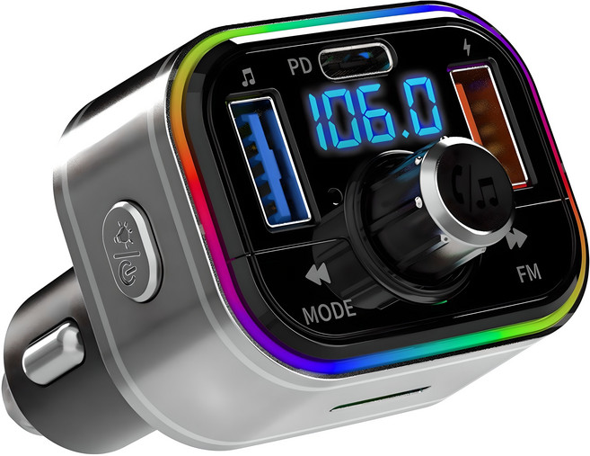 넥스트유 QC 3.0 고속 충전 겸용 7 in 1 블루투스 무선 카팩 NEXT-5422BTC, 혼합색상