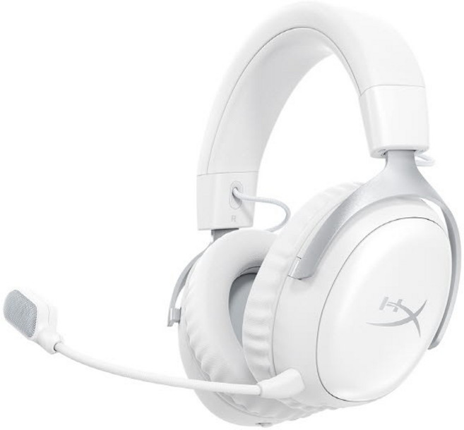 (HP) (헤드셋) 하이퍼엑스 클라우드3 무선 게이밍 헤드셋 HyperX Cloud 3 S (화이트), 화이트