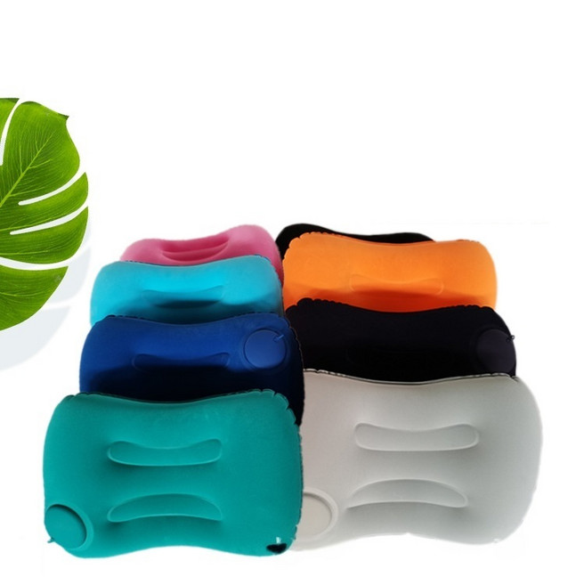 달밤마켓 1+1 휴대용 소프트 에어펌프 베개 캠핌용 공기주입 베개 컴팩트한 사이즈, 2개, 블랙파우치세트