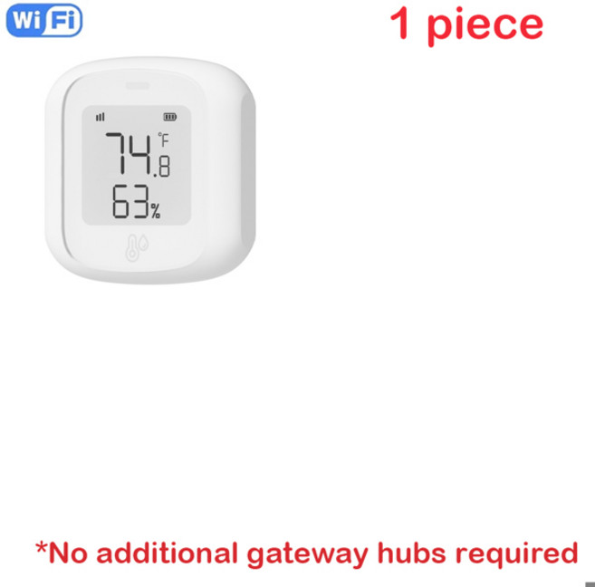 Tuya LED 스크린용 ZigBee/WIFI 온도 습도 센서 Google 홈 Alexa용 스마트 연결 온습도계 음성 제어, 06 WiFi 1 piece