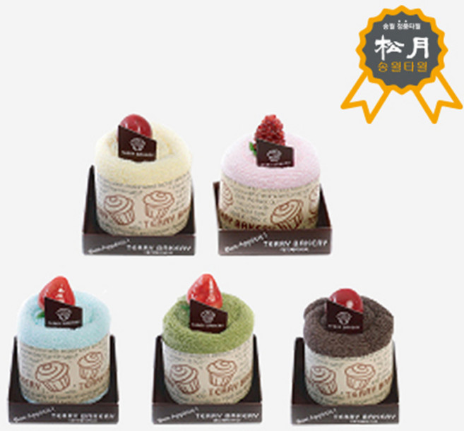 송월 베이커리 수건 미니무스 케익, 고구마(노랑), 1개