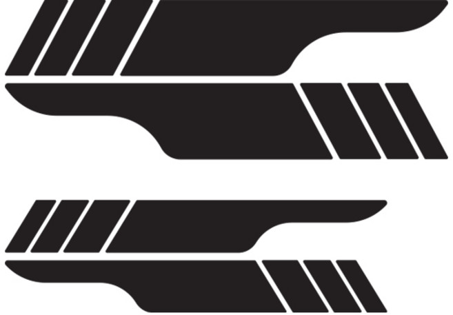 맥스 자동차 스크래치 커버 데칼 스티커 / 땜빵스티커 흠집커버 문콕 범퍼콕 / 대소 4P, 2세트, 무광블랙