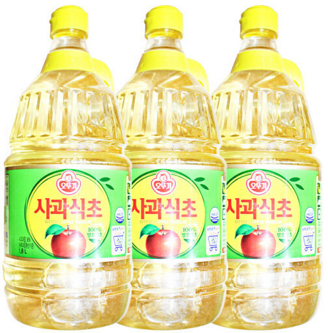 오뚜기 사과식초 식초, 오뚜기 사과식초 1.8L 3개 식초, 3개, 1.8L