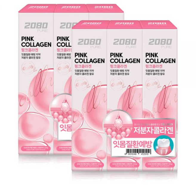 2080 퓨어 콜라겐치약 120g 6입