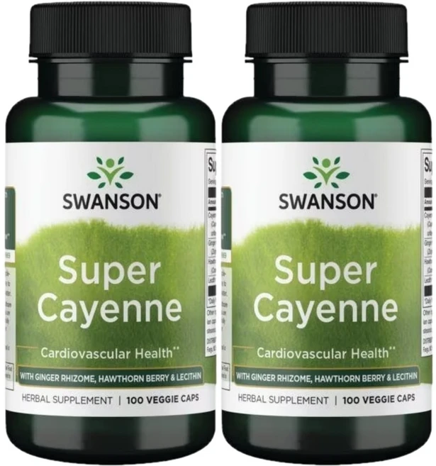 스완슨 슈퍼 카이엔 고추, 2팩, 100정 - 쿠팡