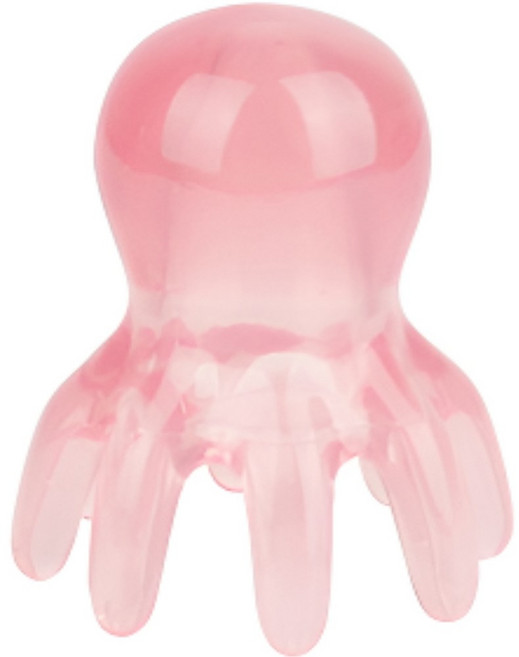 파모비 문어 두피마사지기 괄사 지압, 투명골드, 2개