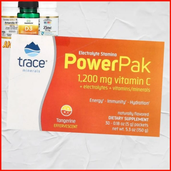 트레이스 전해질 스태미나 파워 팩 귤 1200mg 30팩 각 52g 미국내수 Trace, 트레이스 전해질 스태미나 파워 팩 귤 1200mg 30, 1개 - 쿠팡