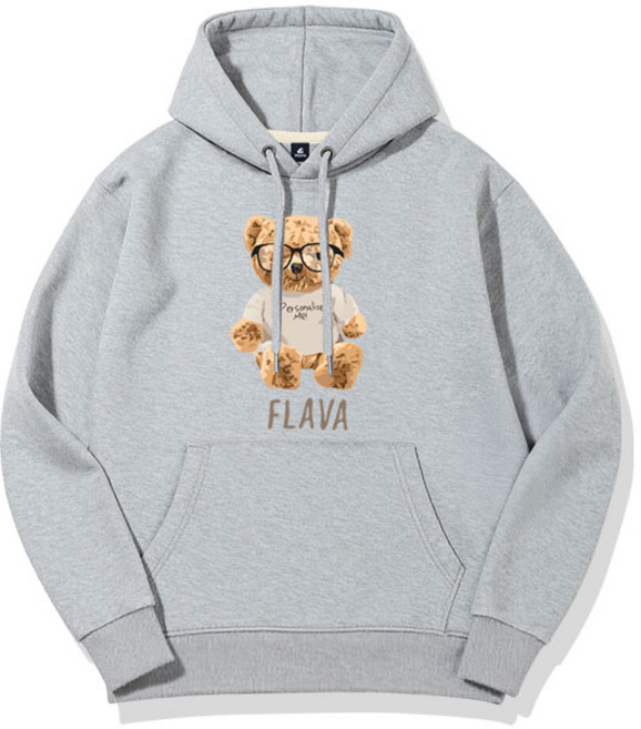 JYFASHIOIN SMART BEAR 후드티 곰돌이 그래픽 남녀공용 오버핏 기모 후드 빅사이즈