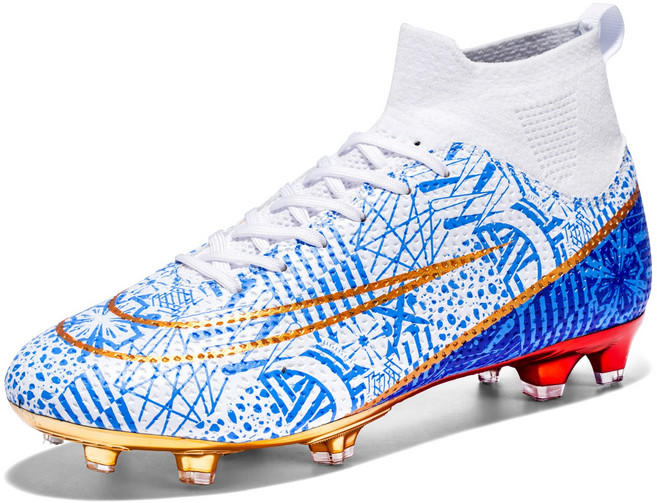 ag 주니어 및 남자 축구화 - 발목 보호 기능 훈련/경기 겸용 인조잔디용 TPU 금색 밑창