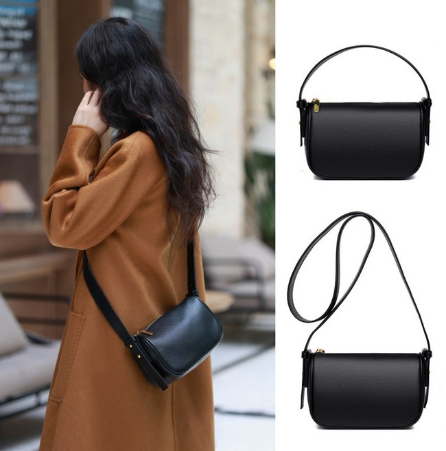 티레오 여성용 크로스백 소가죽 미니 스퀘어 숄더백 핸드백 데일리 고급 가방