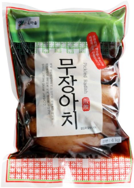 4kg*4ea(박스)/옛한옥마을 무장아찌, 4kg, 4개