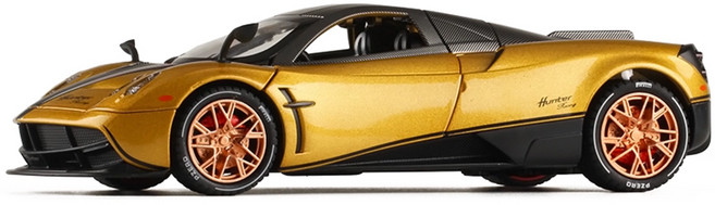 마이카 다이캐스트 금속 1:22 파가니 와이라 다이너스티아 모델 자동차 모형 피규어 장식, 1개, 01_옐로우