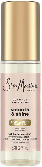 시어모이스처 코코넛 & 히비스커스 스무스 & 샤인 라이트웨이트 헤어 오일, 1개 - 쿠팡