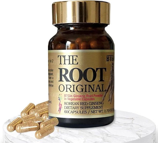 할인판매합니다 한국산 홍삼 캡슐 천연 에너지 보충제 The Root Original 순수 진세노사이드 Rg3 함유 프리미엄 홍삼 보충제 고급영양제, 한국산홍삼캡슐천연에너지보충제TheRootOriginal, 1개, 60정