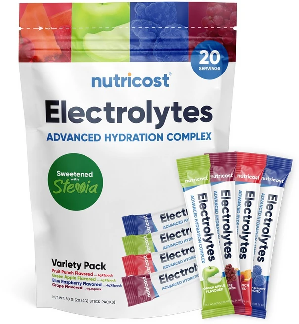 뉴트리코스트 전해질 일렉트로라이트 하이드레이션 스틱팩 버라이어티팩 20개입, 1개, 80g - 쿠팡