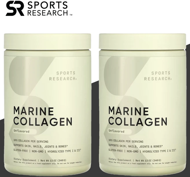 Sports Research Marine Collagen 무맛 340g 2개 - 쿠팡