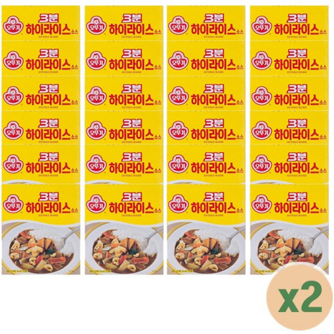 오뚜기 3분 하이라이스, 200g, 48개