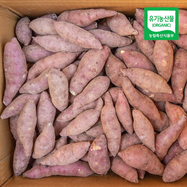 [생산자 직배송] 2024년 수확 유기농 행복한고구마 달수 한입플러스, 1박스, 5kg