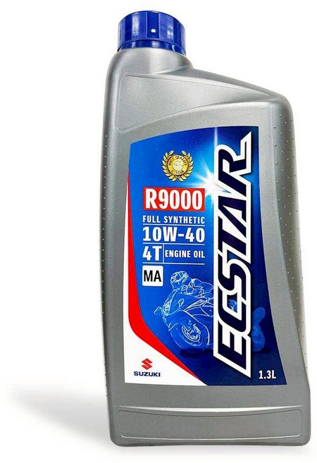 油工廠 SUZUKI ECSTAR R9000 4T 10W40 全合成機車機油 MA 1.3L, 1個, ECSTAR R9000 10W40