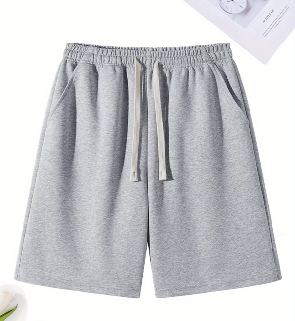 남성용 여름 캐주얼 운동 반바지 통기성 루즈핏 허리밴딩 스트레이트 핏 트레이닝 데일리 팬츠