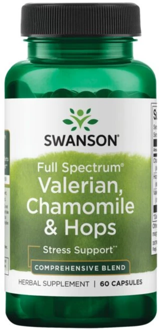 Swanson Vitamins 바레리안 카모마일 & 홉 캡슐, 1개, 60정 - 쿠팡