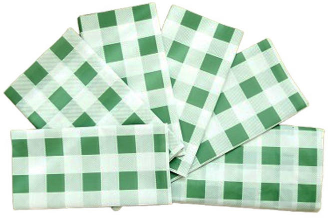 캐프마켓 일회용 방수 테이블보 식탁보, 6개, 6인(180 x 137 cm), 딥 그린