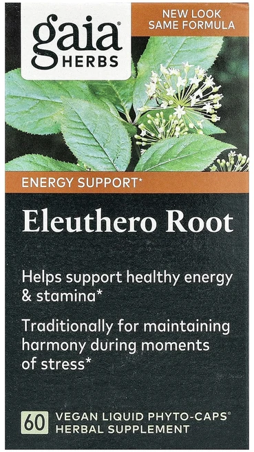 Gaia Herbs 가시오갈피 뿌리 277mg Vegan Liquid Phyto-Caps® 60정, GaiaHerbs가시오갈피뿌리277mgVeganLiqu, 1개 - 쿠팡