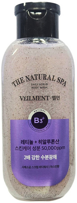 벨먼 내추럴 스파 수분광채 사해소금 스크럽 바디클렌저 자스민향, 200ml, 1개