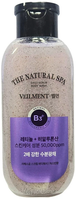 벨먼 내추럴 스파 수분광채 사해소금 스크럽 바디클렌저 자스민향, 200ml, 1개 - 쿠팡