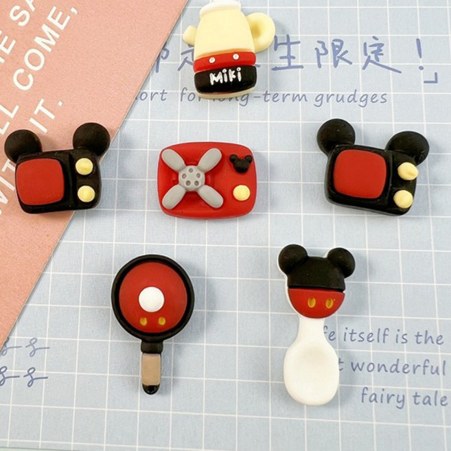 미키 마우스 시리즈 데코덴 파츠 레진공예 비즈재료, 믹스 티비 파츠