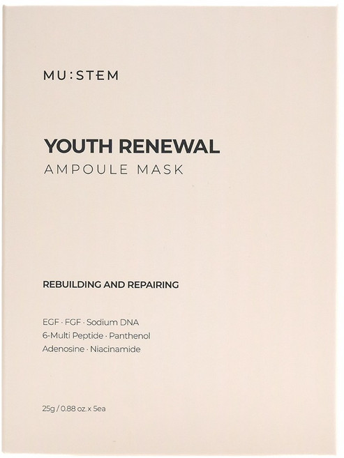 뮤스템 유스 리뉴얼 앰플 마스크 25g, 1개, 5개입