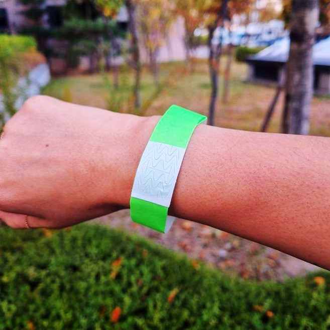 일회용팔찌 10PCS 컬러 일회용 형광그린 팔찌 1세트_ 050613