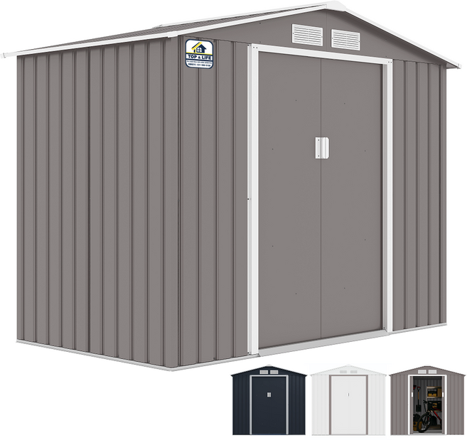 탑앤라이프 GRAND-Z[그랜드제트] 그레이 조립식창고/야외창고/이동식창고/농막/전원주택창고/정원창고/조립창고/창고, (고강도플라스틱데크) 제외, (솔리드방수코팅보드) 제외, (LED동작감지센서등) 제외
