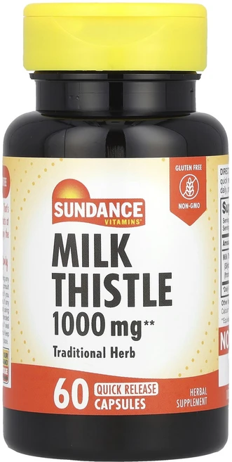 몸관리하세요 겨울입니다 Sundance Vitamins 밀크시슬 1000mg 빠른 방출 캡슐 60정 특별관리진행, SundanceVitamins밀크시슬1000mg빠른방출, 1 - 쿠팡
