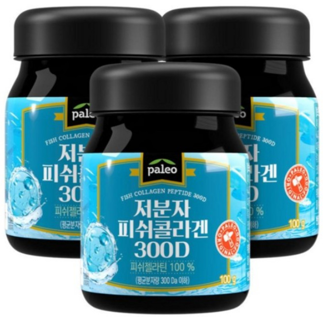 팔레오 저분자 피쉬콜라겐 300달톤 100%, 100g, 3개