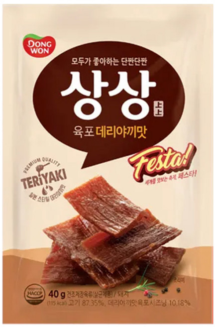 동원 상상 육포 데리야끼맛 40g x6개 안주 간식, 6개