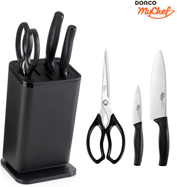 도루코 마이셰프 뉴베이직 4-1호 식도+과도+주방가위+칼블럭 x 1세트 초특가