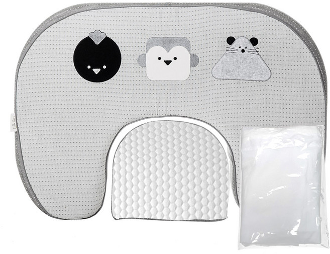 자연생각 D자 오케타니 모빌 수유쿠션 + 발판 세트(프리미엄내피포함), 그레이